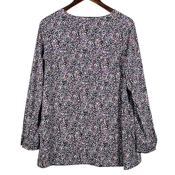 The Limited Tunic Blouse Women Size S Multicolor Print Roll-Tab Long Sleeve - Picture 12 of 16